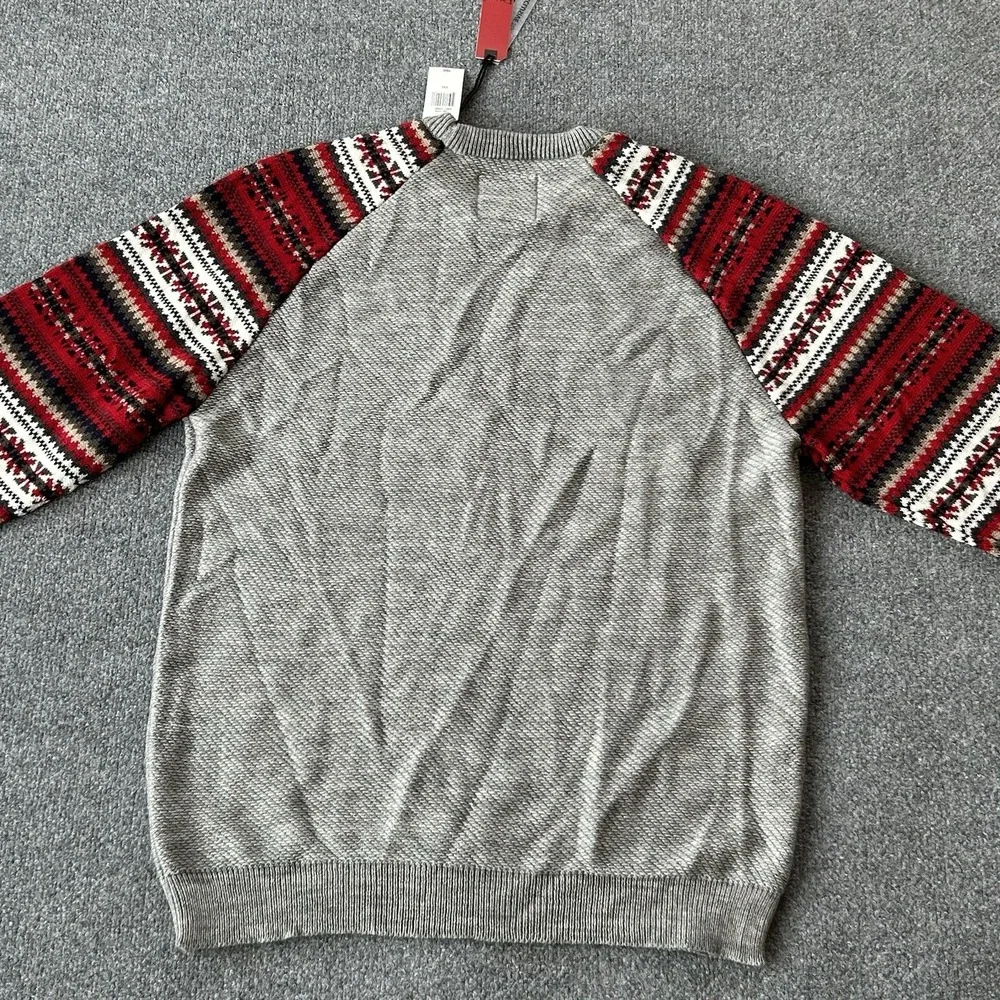 I Jeans By Buffalo Sweater Mens XXL Grey‎ Knit Wool Blend Holiday Christmas New